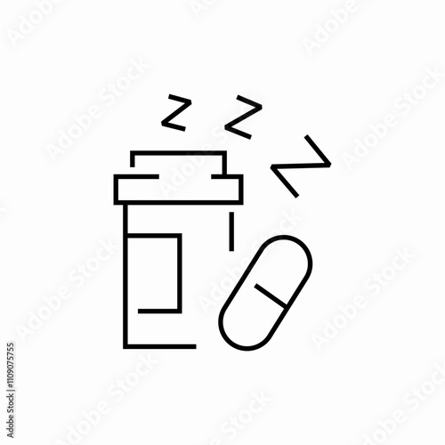 sleep medicine icon sign vector