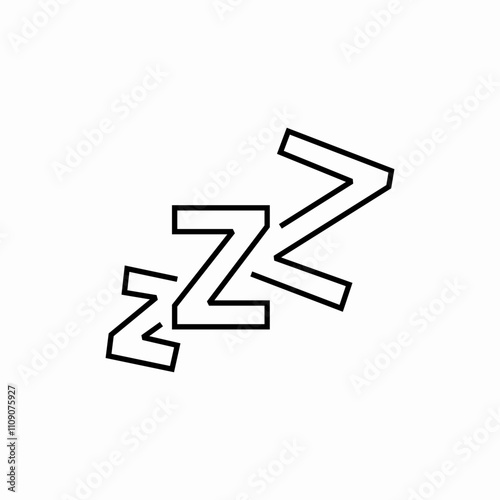 sound Zzz icon sign vector
