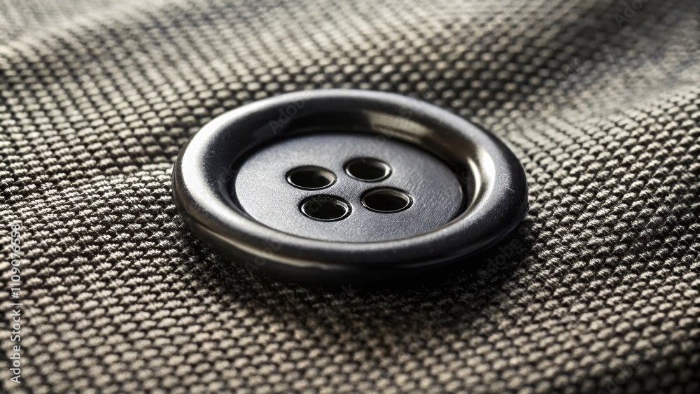 Close-up of a shiny black button on a textured fabric, black, button, close-up, fabric, texture, detail, fashion, accessory Close-up of a shiny black button on a textured fabric, black, button, close-up, fabric, texture, detail, fashion, accessory