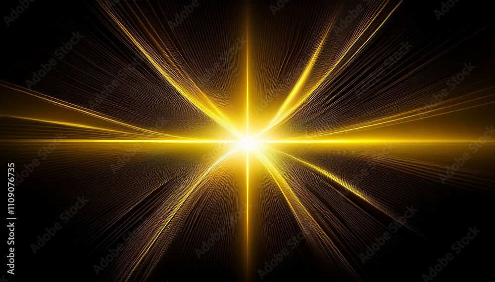 Obraz premium a yellow lens flare with a black background