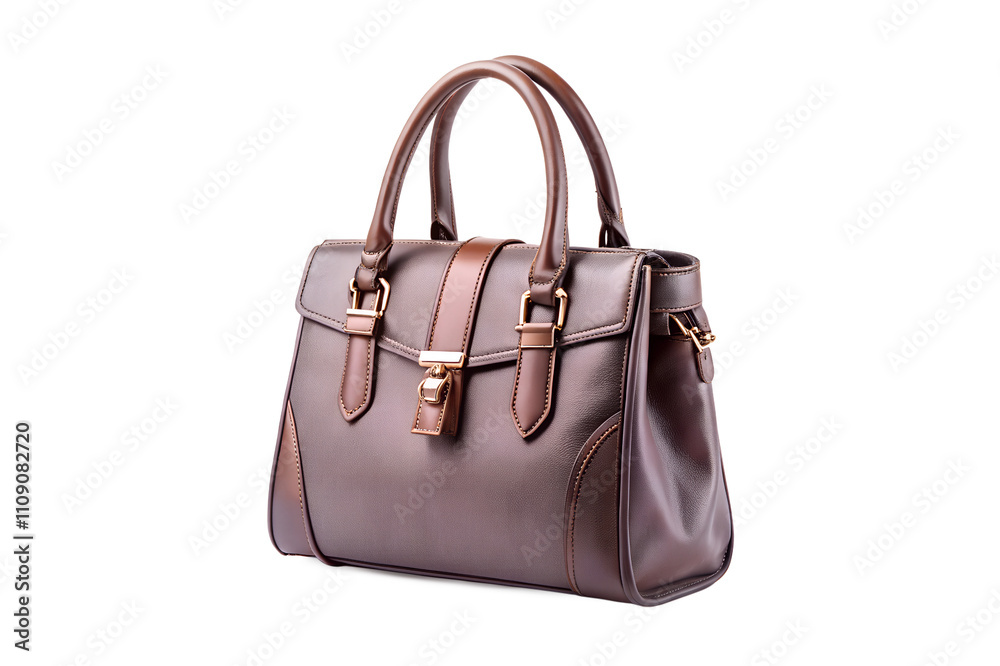 leather handbag isolated on transparent background leather handbag isolated on transparent background
