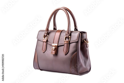 leather handbag isolated on transparent background