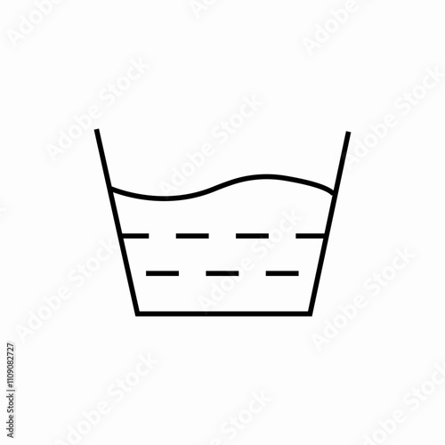 laundry washing icon sign vector