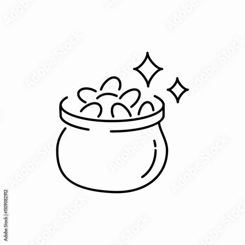 pot of gold icon sign vector