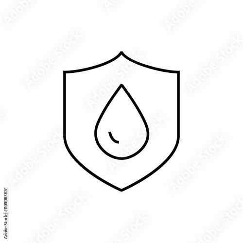 water proof icon sign vector