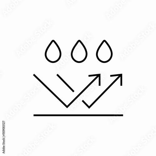 water repellent icon sign vector