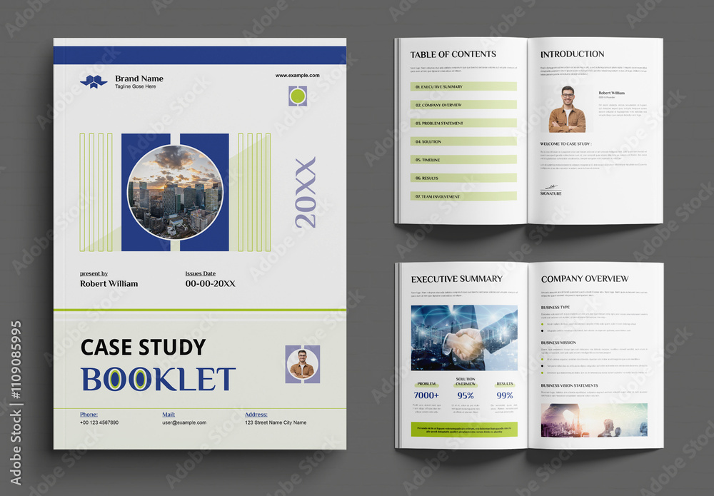 Casebook Examples Case Study Booklet Template Stock Template | Adobe Stock
