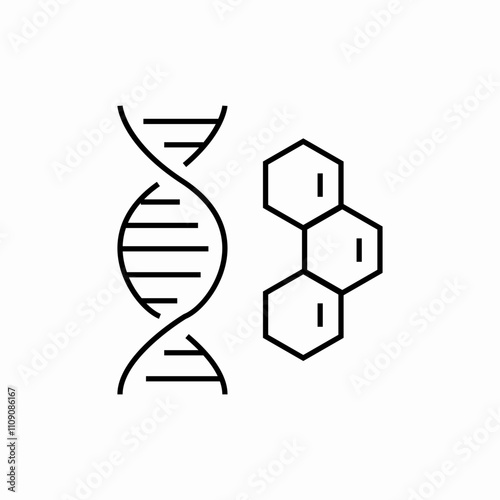 Dna strand icon sign vector