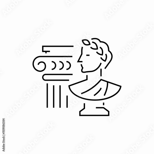 greek statue icon sign vector