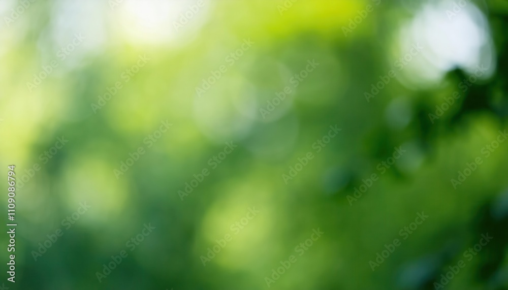 Obraz premium Serene Green Bokeh Background. Abstract Nature Inspired Backdrop Ideal for Eco Themed Designs, Meditation Apps, Wellness Branding, and Calming Digital Interfaces Reflecting Tranquility and Growth