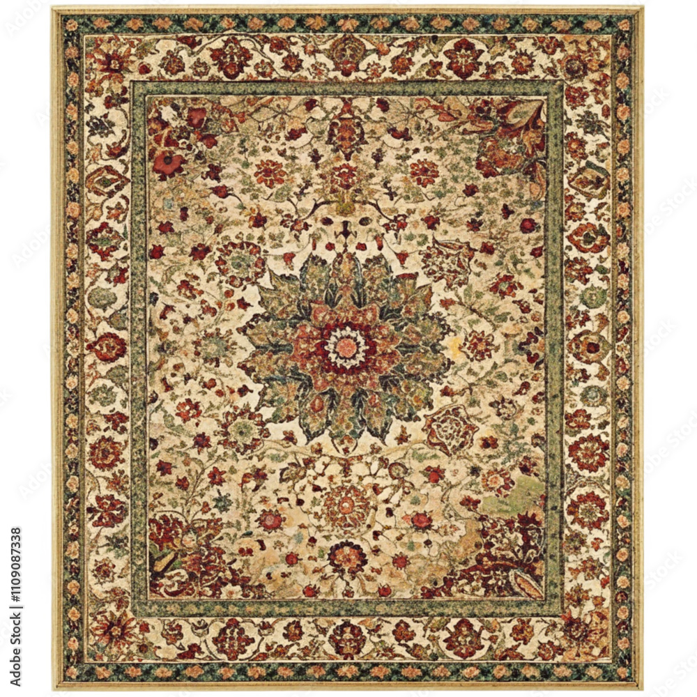 Naklejka premium decorative area rug isolated on transparent background