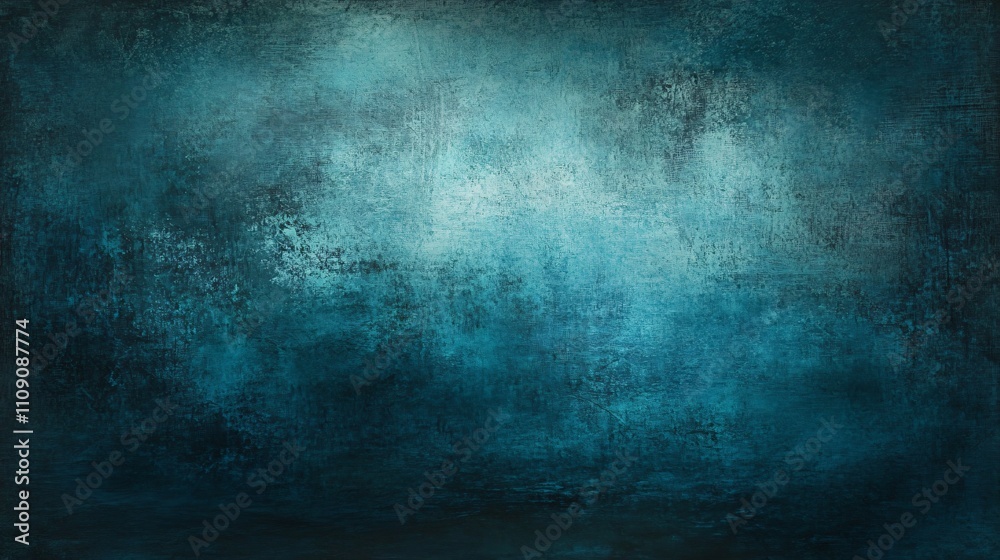 Naklejka premium Elegant Dark Blue Background Texture with Black Vignette