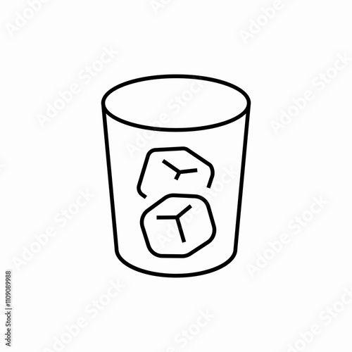 cold drink glass icon sign vector