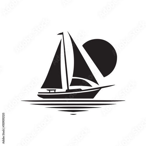 Simple vector of a sailboat