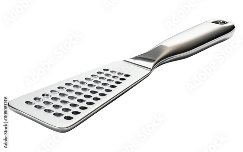 Sleek Metal Spatula on Transparent Background photo