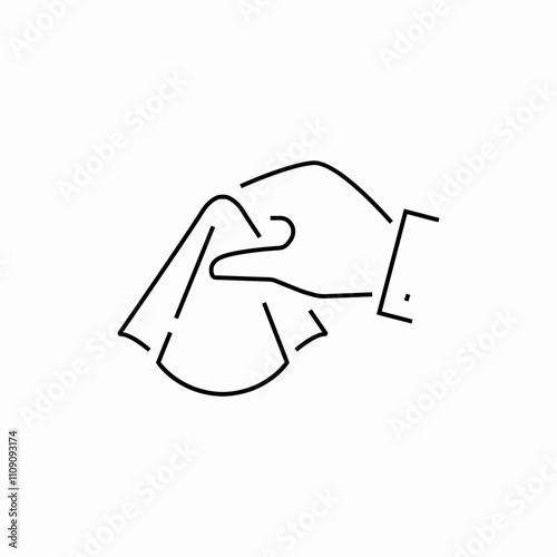 hand towel icon sign vector