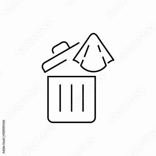 trash can icon sign vector