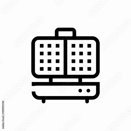 waffle maker icon sign vector photo