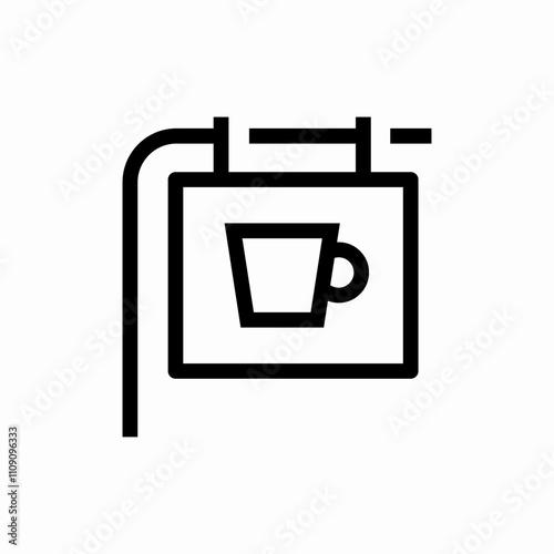 coffee shop icon sign vector