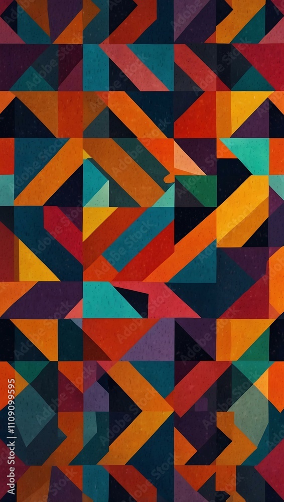 Vibrant geometric abstract pattern with bright shapes. Vibrant geometric abstract pattern with bright shapes.