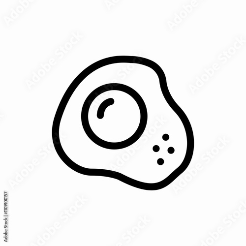 fried egg icon sign vector