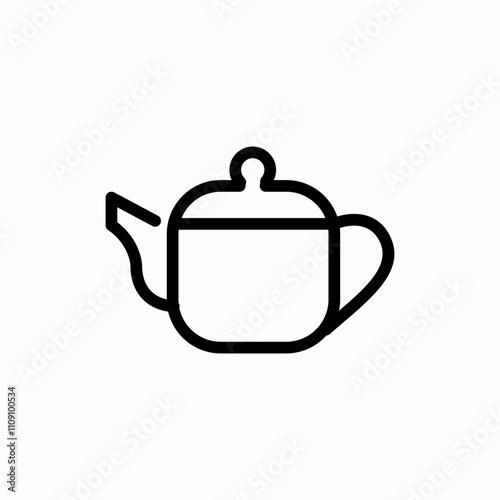 tea pot icon sign vector