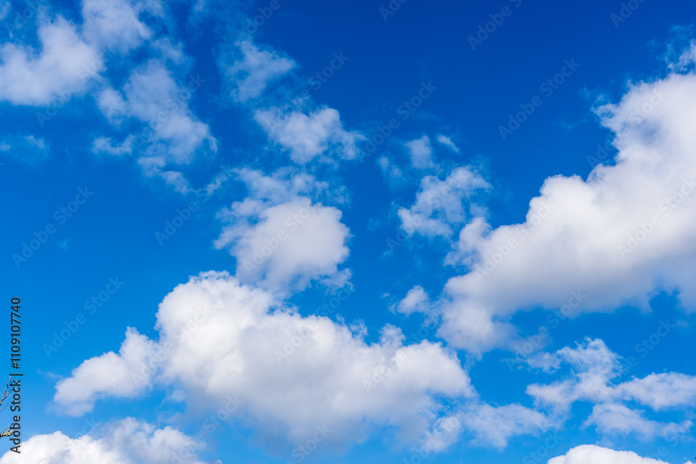 Fototapeta premium 秋の日の青空と雲05