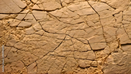 Sandy rock formations with faint indentations & warm beige hues, highlighting the elegance of subtle textures & natural erosion; with ample space for text.