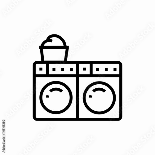 washing machine icon sign vector