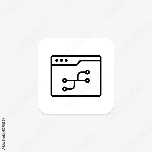 Version Control line icon , vector, pixel perfect, illustrator file