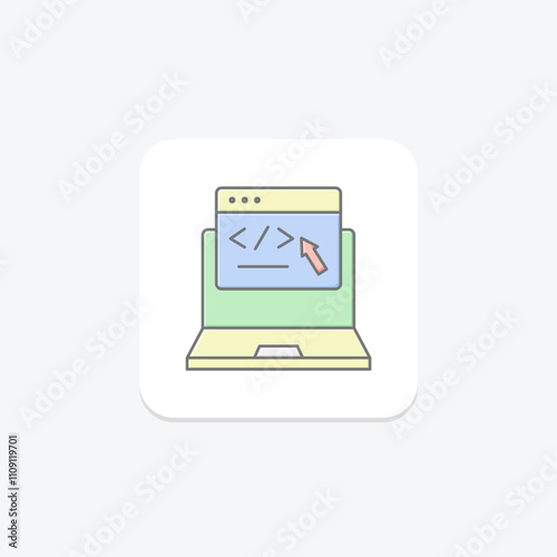 Frontend Development lineal color icon , vector, pixel perfect, illustrator file