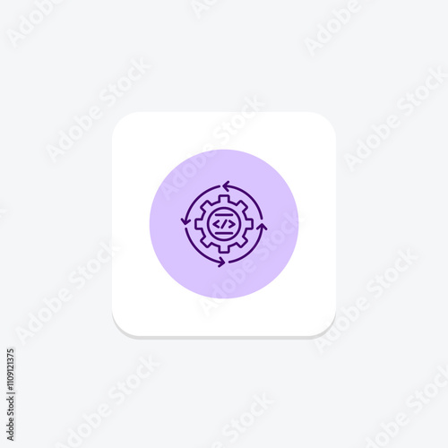 Continuous Integration pentaglow , vector, pixel perfect, illustrator file