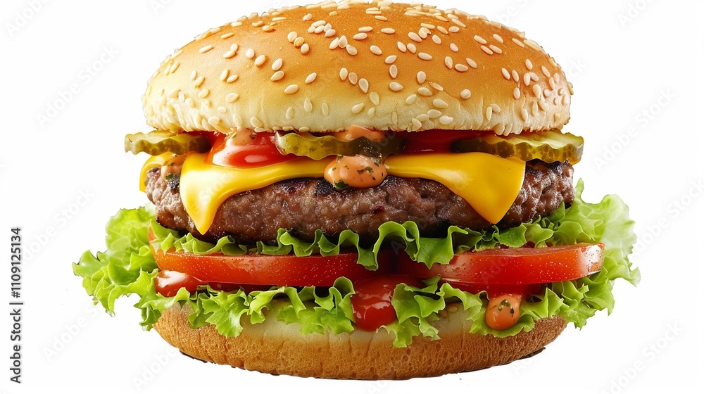 hamburger on a white hamburger on a white