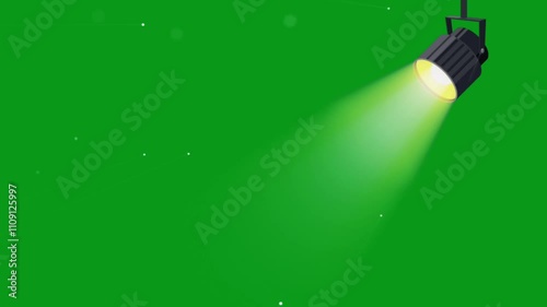 Focus Light Green Screen Overlay Effect Studio 4k Video Golden Light Dark Flare for Stage Event Celebration Display Products