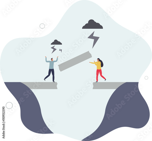 Conflict resolution and disagreement problem management.flat characters.