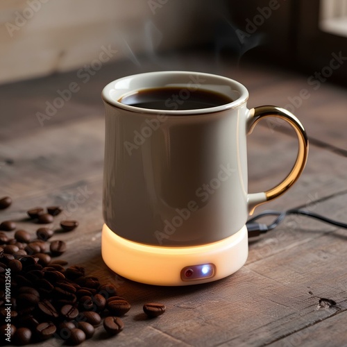 Electric warmer mug, fast warming system, energy saver, small size, easy to cary