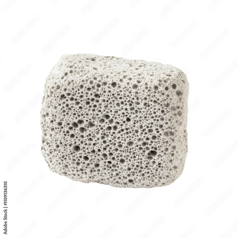 Obraz premium Isolated Transparent PNG of a Natural Pumice Stone, Textured Gray and White, Ideal for Spa and Beauty Designs