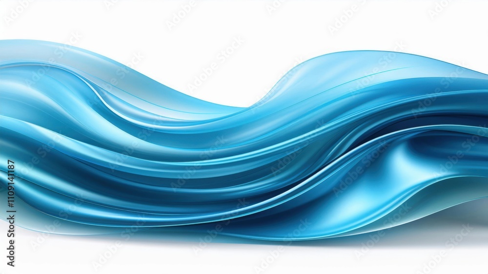 Naklejka premium Modern Blue Wave Texture Wallpaper