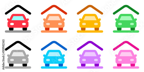 Editable parking area, garage vector icon. Property, real estate, construction, mortgage, interiors. Part of a big icon family. Perfect for web and app interfaces, presentations, infographics, etc