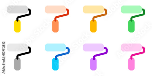 Editable paint roller vector icon. Property, real estate, construction, mortgage, interiors. Part of a big icon set family. Perfect for web and app interfaces, presentations, infographics, etc