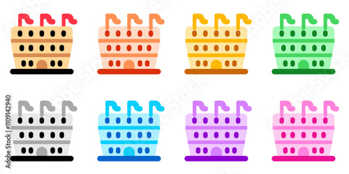 Editable stadium, coliseum, amphitheater vector icon. Part of a big icon set family. Perfect for web and app interfaces, presentations, infographics, etc