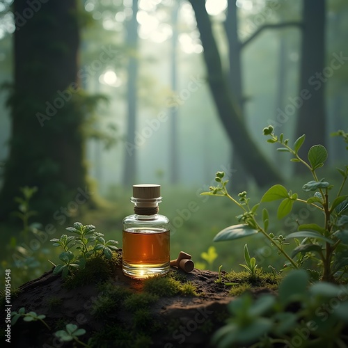 Enchanting Forest Elixir: A Potion of Cinnamon, Tarragon, Ginger, and Magic photo