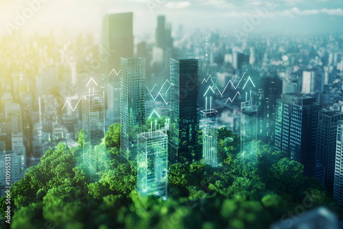 Eco-Cityscape: A 3D Illustration of Green Urban Growth