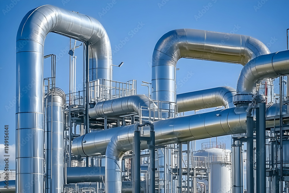 Industrial Piping System Illustration Industrial Piping System Illustration