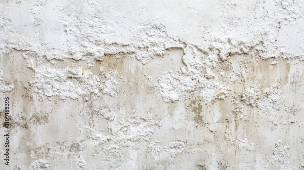 Fototapeta premium Weathered White Wall Texture - Vintage Concrete Background