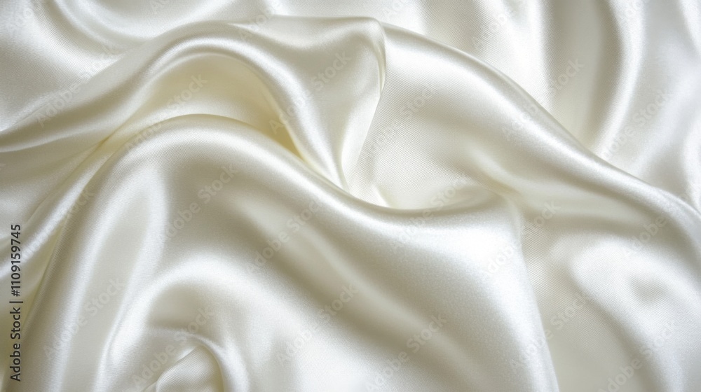 Obraz premium White Satin Fabric Texture - Elegant Background
