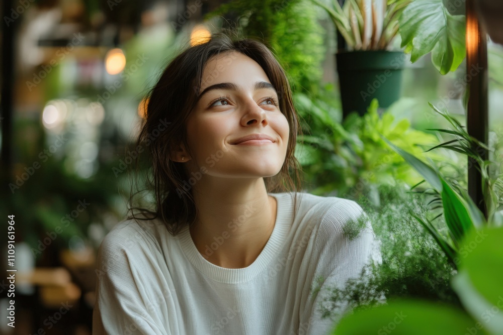Serene Moment Among Greenery