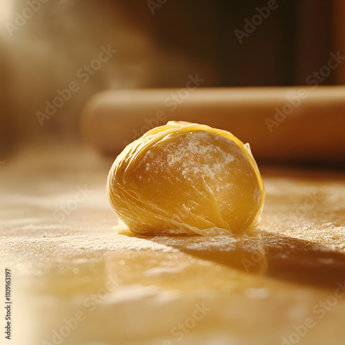 Close-Up of Shortcrust Pastry Dough: Craftsmanship in Baking Captured in Detail photo