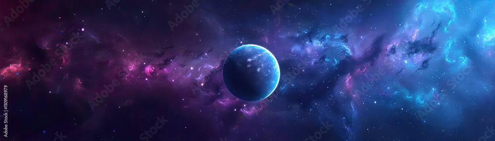 Fototapeta premium Celestial Dreams: Celestial colors like cosmic purple, starry night blue, and comet tail green create a celestial dreams theme