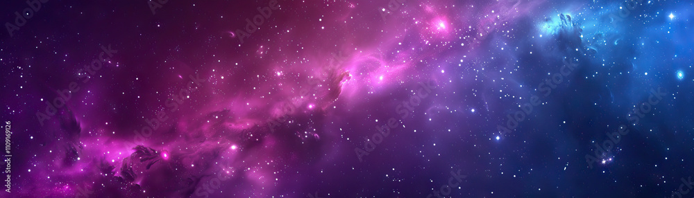 Fototapeta premium Celestial Dreams: Celestial colors like cosmic purple, starry night blue, and comet tail green create a celestial dreams theme